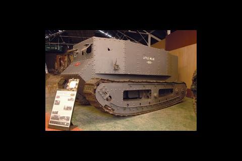 Little Willie was the first tank ever constructed. Built in 1915, it never saw military service as it would have failed to cross a six foot wide trench, but was the prototype for all tanks that followed. 